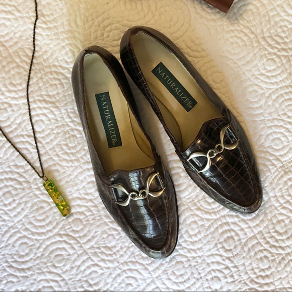 Naturalizer Shoes - Naturalizer brown leather loafers